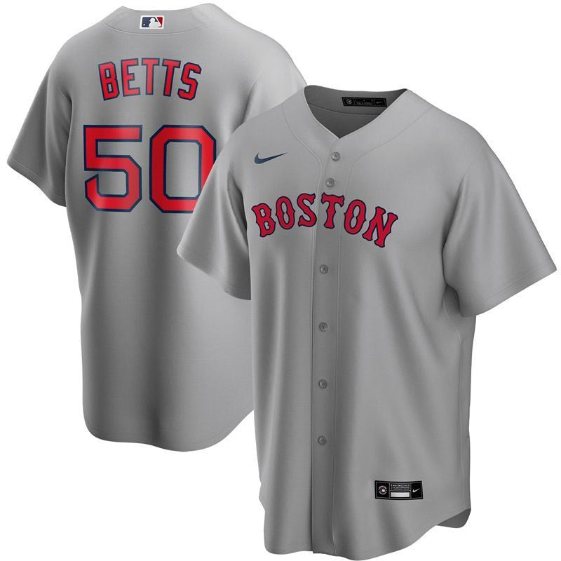 Men's Boston Red Sox Mookie Betts Replica Road Jersey - Gray